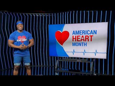 CHRISTOPHER CLARKE, FITNESS GURU, DEMONSTRATES 3 EXERCISES FOR HEART AND BODY. LIVE TV INTERVIEW