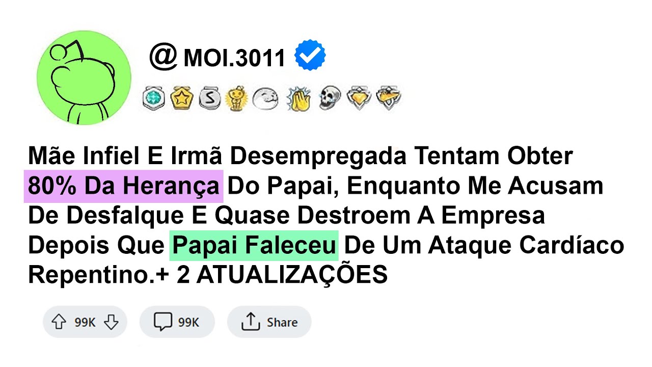 história - Mãe Infiel E Irmã Desempregada Tentam Obter 80% Da Herança Do Papai, Enquanto Me Acusam..