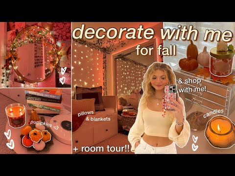 FALL ROOM MAKEOVER: decorate & shop with me!! + ROOM TOUR 2022