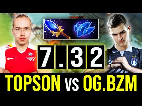 TOPSON Experimenting New 7.32 Patch - vs. OG.bzm Mid Lane DOTA 2