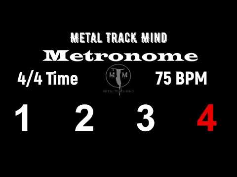 Metronome 4/4 Time 75 BPM visual numbers