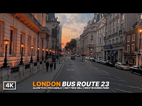 London Bus Ride from the Heart of the City to West London Charm | London Bus Route 23 POV in 4K HDR