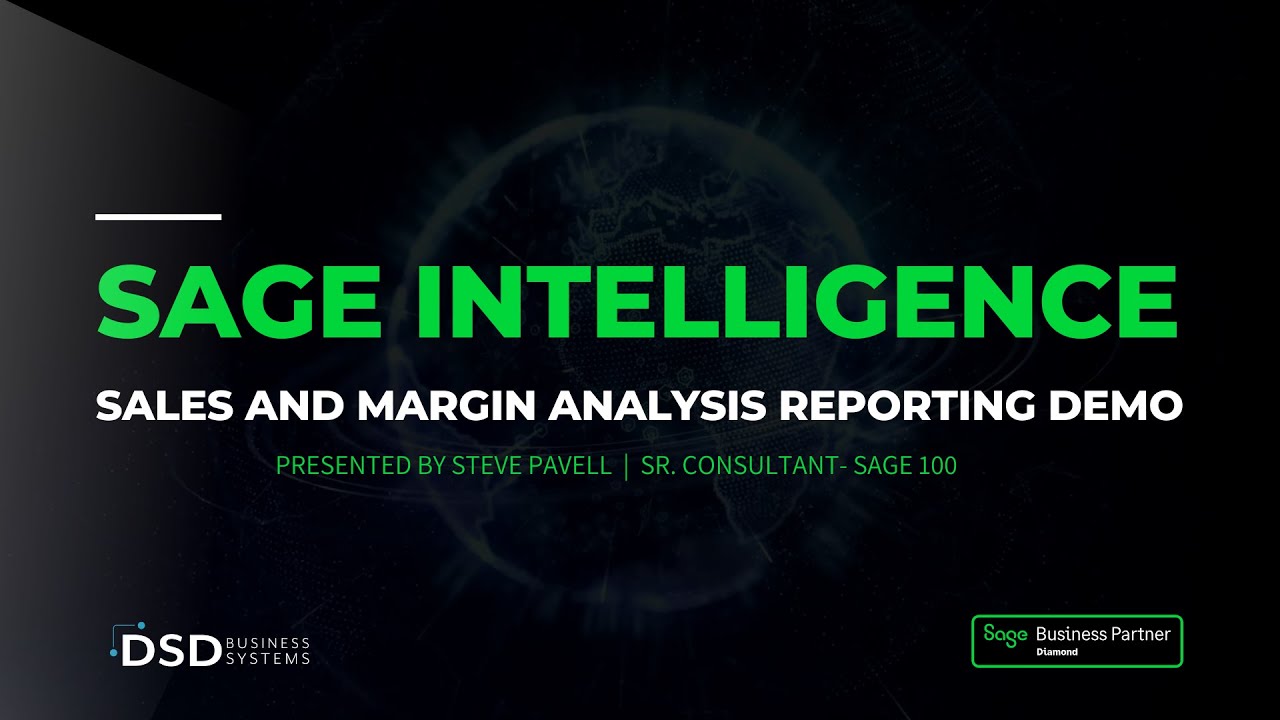 Sage Intelligence Product Demo: Sales and Margin Analysis Reporting