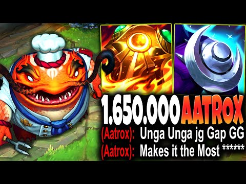 Can a 1.650.000 Mastery Main Toxic AATROX win vs my Tahm Kench? (He got banned) | League of Legends