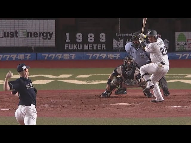 【5回裏】マリーンズ・田村 均衡を破る先制タイムリー3ベース!! 2018/8/24 M-Bs