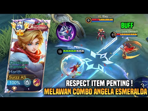 HARITH RESPECT ITEM ITU PENTING ! MELAWAN ESMERLDA BUFF DAN ANGELA SHIELDNYA DILUAR NALAR ! - MLBB