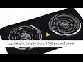 Megachef Electric Easily Portable Ultra Lightweight Dual Coil Burner Cooktop Buffet Range Matte