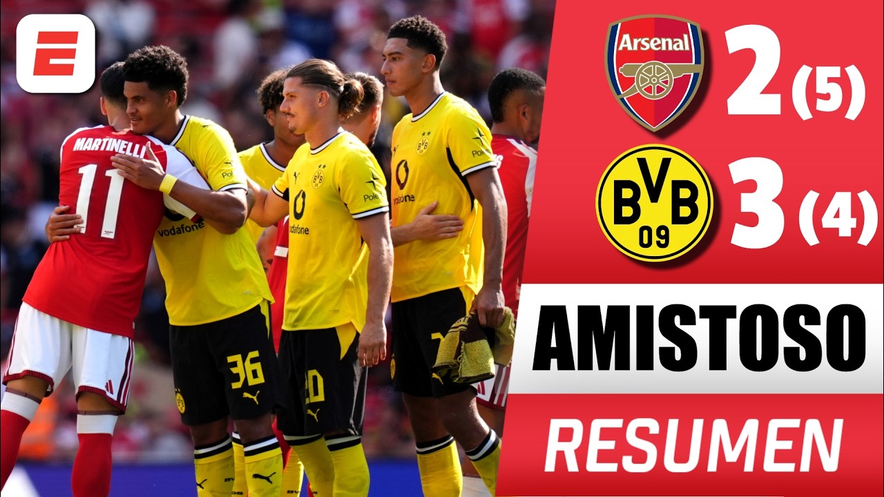 ARSENAL ganó la EMIRATES CUP en penales contra DORTMUND en un amistoso COMPETITIVO | AMISTOSO