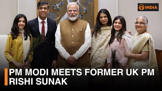 PM Modi meets former UK PM Rishi Sunak, calls him a ‘great friend of India’ | DD India Live