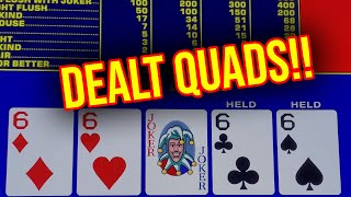 DEALT QUADS TWICE!! VIDEO POKER IN LAS VEGAS!!