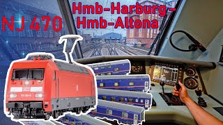 Mit dem NightJet durch Hamburg | BR 101-Führerstandsmitfahrt | NJ 470 Hamburg-Ha