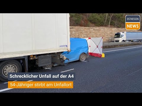 HERLESHAUSEN: Horrific accident on the A4 - 54-year-old dies at the scene