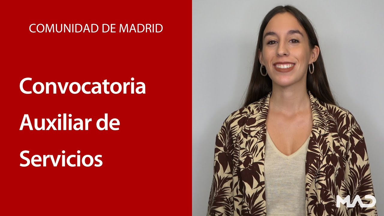 ?? OPOSICIONES MADRID ?? Convocatoria Personal Auxiliar de Servicios | MAD ??