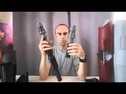 Quick look at a 3d printed Rey's staff.