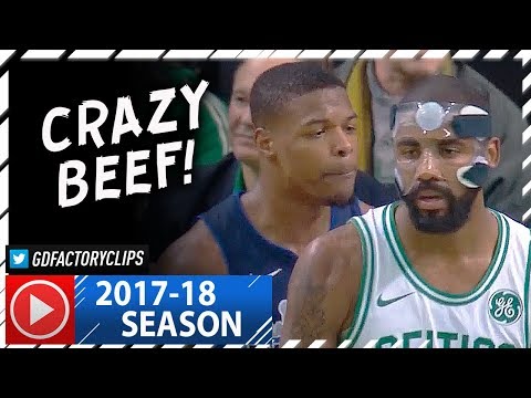 Masked Kyrie Irving vs Dennis Smith Jr. Duel Highlights (2017.12.06) Celtics vs Mavs - CRAZY BEEF!