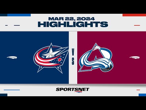 NHL Highlights | Blue Jackets vs. Avalanche - March 22, 2024