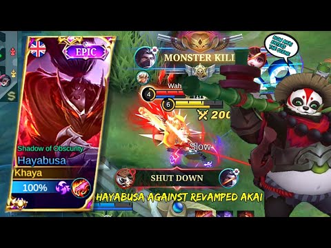 KHAYABUSA MEETS ENEMY REVAMPED AKAI! | HAYABUSA RANK GAMEPLAY - MLBB