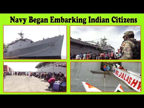 INS Jalashwa Navy Began Embarking Indian Citizens at Port of Male in Maldives Vizagvision...