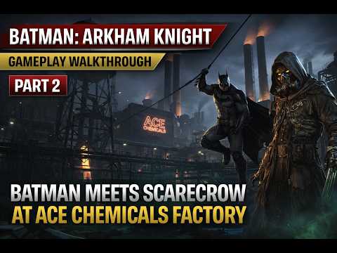 BATMAN ARKHAM KNIGHT Gameplay Walkthrough Part 2 – Batman Meets Scarecrow at Ace Chemicals