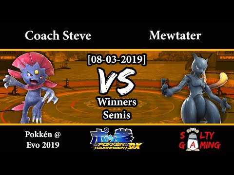 Pokkén @ Evo 2019 - Coach Steve (Weavile) vs Mewtater (Shadow Mewtwo) WS