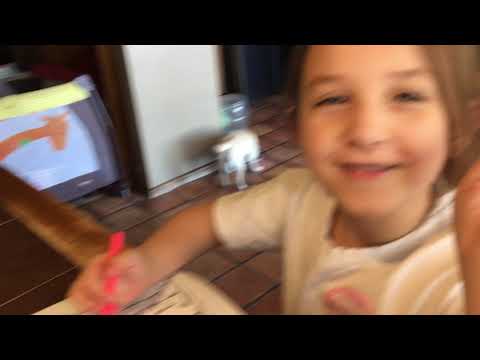 Julianna's first day of 1st grade (on line)