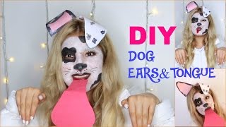 HALLOWEEN DALMATIAN DOG TUTORIAL♡ + DIY DOG EARS AND TONGUE!