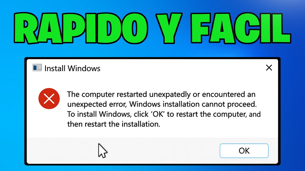 El Equipo se Reinició de Manera Inesperada o se Produjo un Error Inesperado en Windows | SOLUCIÓN