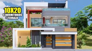 CASA MODERNA 10x20 CON 5 HABITACIONES + GIMNASIO Y JACUZZI   (RVL CASAS 2026)