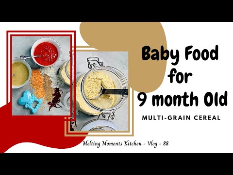Baby Food for 9 months old | Multi-Grain Cereal & Cooking Method |Homemade  Vlog - 88 #babyfood