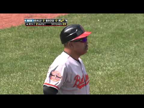 2012/05/06 Red Sox tag Johnson at second