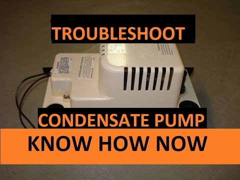 How to troubleshoot a condensate pump