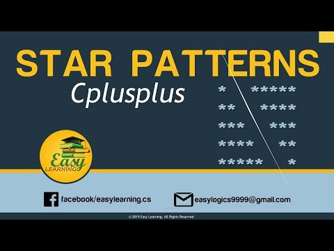 Different star patterns using for loop in C++ | Triangle Shapes | Coding | Easy Learning Classroom Video
