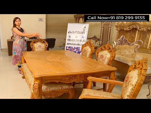 YT796 Dining Table | Latest Wooden dining table & chair design | Modern Dining Table Set - 2023 Video