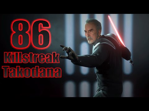 86 Count Dooku Killstreak/Gameplay (Takodana) - Star Wars Battlefront 2