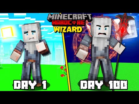 I Survived 100 Days As A WIZARD in Minecraft Hardcore HINDI