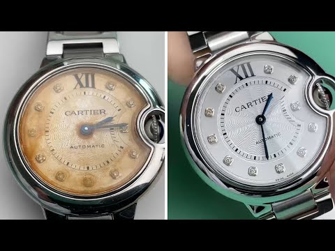 Restore a rusty Cartier Ballon Bleu#Watch Repair