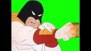 Space Ghost shoots his destructo ray green screen