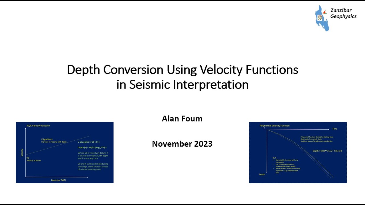 Depth Conversion Using Velocity Functions in Seismic Interpretation