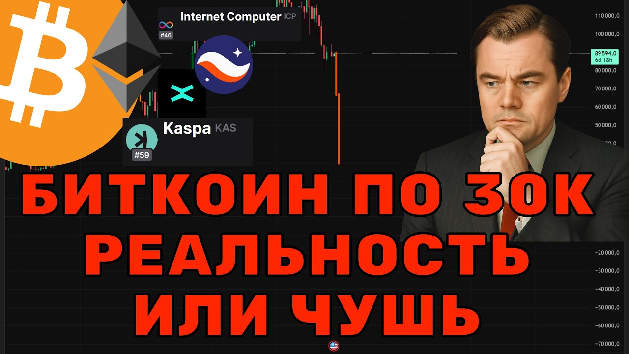Биткоин по 75K, 50K или 20K? Реальность или паника? Прогноз по крипте