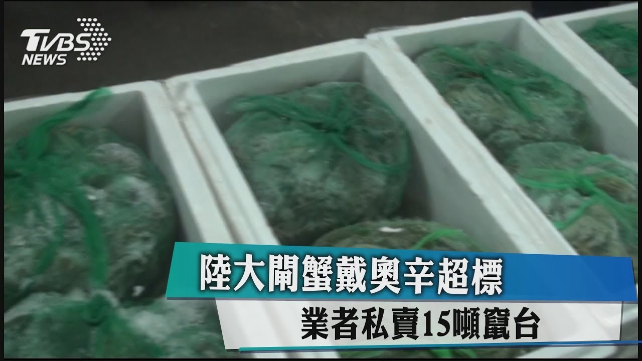 陸大閘蟹戴奧辛超標　業者私賣15噸竄台