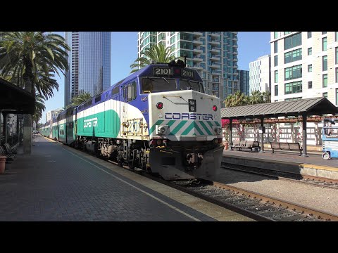 Ride Behind a Coaster F40PH-2C from San Diego to Oceanside - 4K