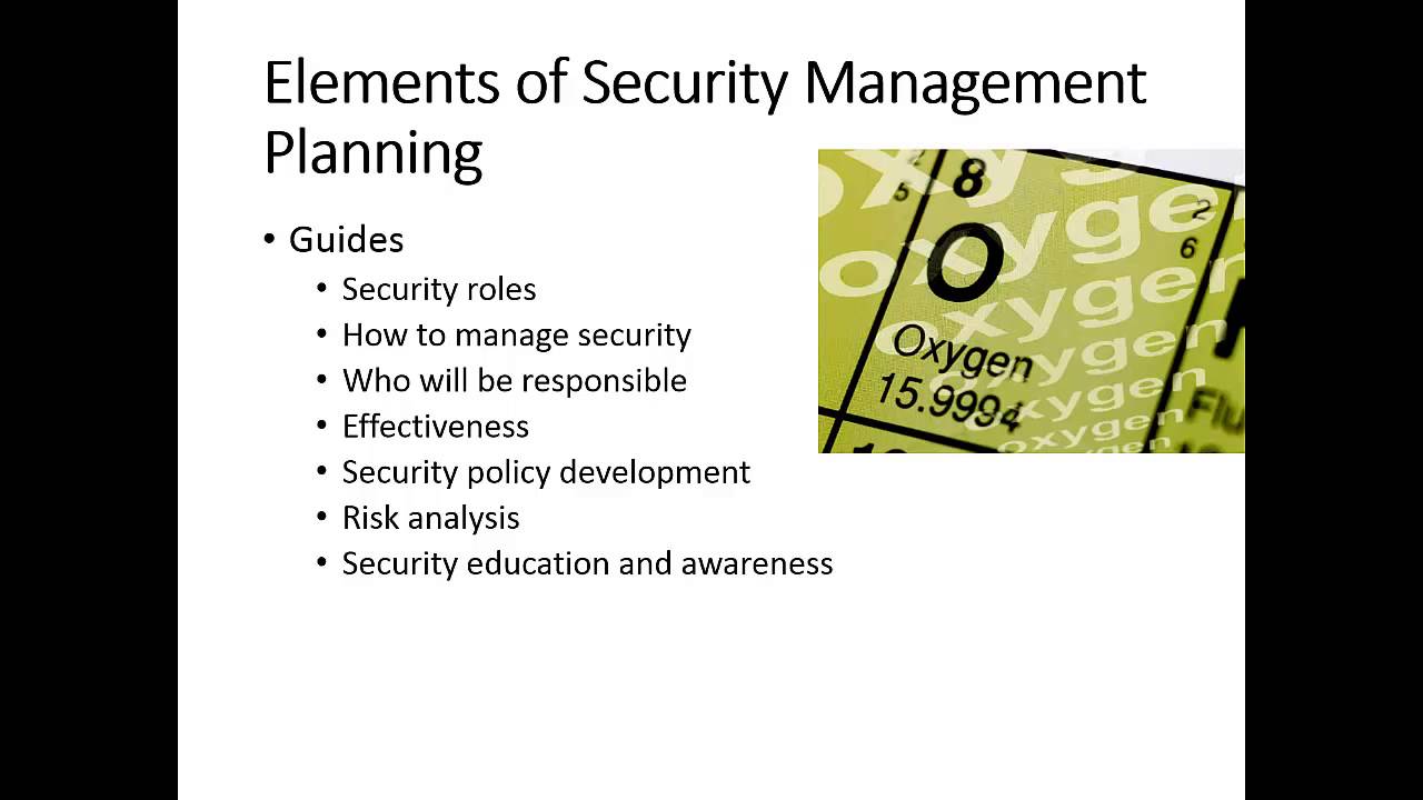 Security Management Planning
