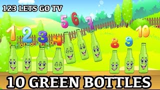 10 Green Bottles Hanging on The Wall - Kids Songs Nursery Rhymes