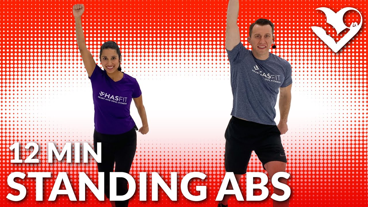 Standing Abs Workout at Home - 12 Min Ab Workout Standing Up Cardio & Abdominal Exercises