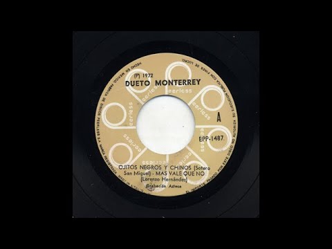Dueto Monterrey - Ojitos Negros Y Chinos - Peerless epp-1487-a-1