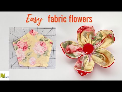 How to Make a Flower with Fabric Scraps   Easy Sewing DIY