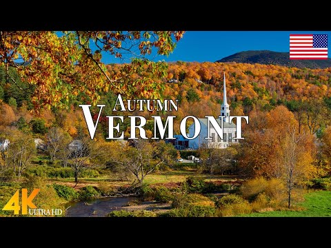 Autumn Vermont 4K Ultra HD • Enchanting Autumn Vermont, Scenic Relaxation Film with Calming Music.