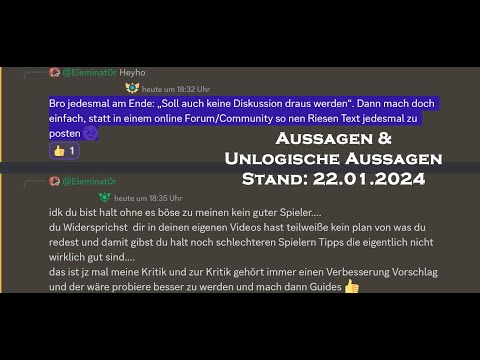 Kommentare: Ich hinterfrage die Logik hinter EUREN  Aussagen.