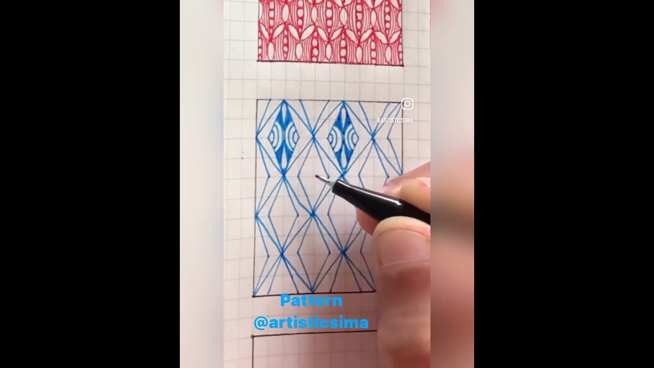 Zentangle pattern #arttutorial #tutorial #zentangle #pattern #artvideo #zentanglepattern