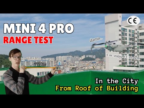 [DJI Mini 4 Pro] Range Test in the CITY from ROOF OF BUILDING - CE standards